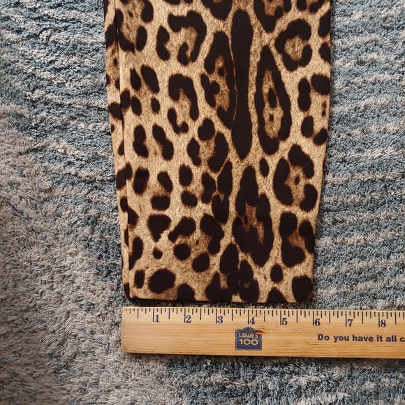 Dolce Gabbana Leopard-print charmeuse leggings Sz 48 US 16 $1195 - Picture 7 of 7